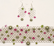 Chain Maille & Swarovski Collar & Cuff Kits